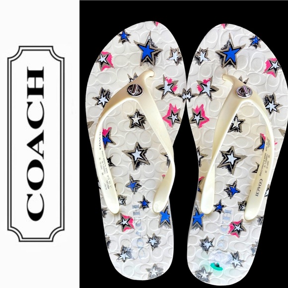 Coach Shoes - SALE Coach Abigail Star Flip flops
